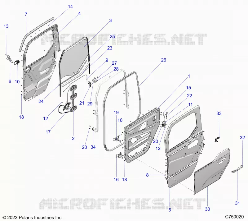 PORTE ASSEMBLY, FRONT