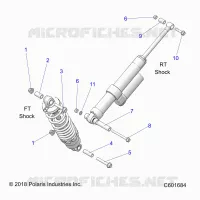 SUSPENSION, SHOCK MONTAGGIO, REAR SUSP.