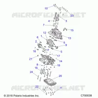 ENGINE, CRANKCASE AND ALBERO MOTORE