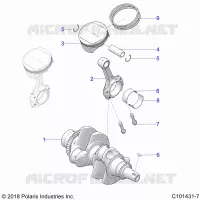 ENGINE, ALBERO MOTORE AND PISTON
