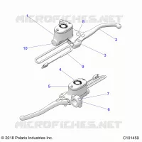 FRENO ANTERIORE BRAKE LEVER AND MASTER CYLINDER