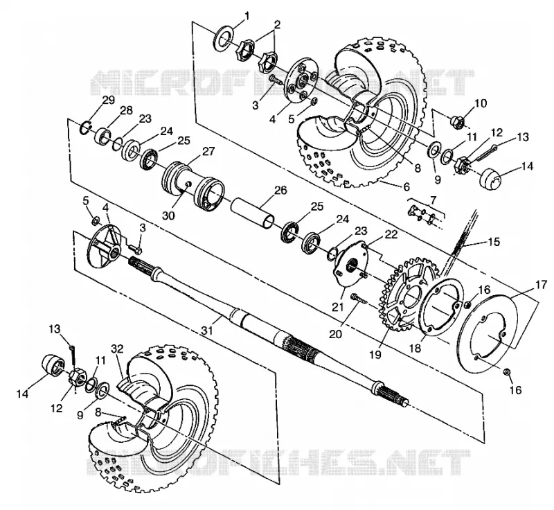 TRAZIONE POSTERIORE XPLORER 400L W97CC38C (4939753975C007)