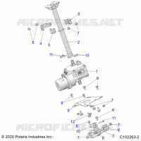 STEERING, STERZO POST ASM.