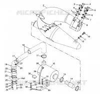 IMPIANTO DI SCARICO SLTX B964590 and Intl. SLTX I964590 (4935783578B004)