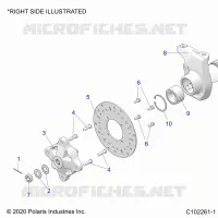 SOSPENSIONI ANTERIORI HUB, CARRIER, AND BRAKE DISC