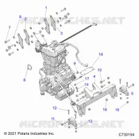 ENGINE, TRASMISSIONE MOUNTING &amp; LONG BLOCK- R23M4U57B4/B9 (C730154)