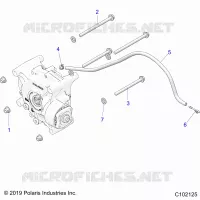 TRASMISSIONE, GEARCASE MOUNTING, REAR