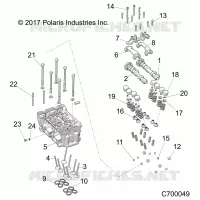ENGINE, TESTA CILINDRO AND VALVES