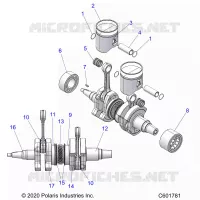 ENGINE, PISTON AND ALBERO MOTORE