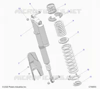 SUSPENSION, REAR SHOCK MONTAGGIO, STANDARD/PREMIUM