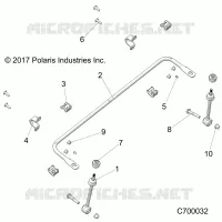 SUSPENSION, FRONT BARRA DI STABILIZZAZIONE