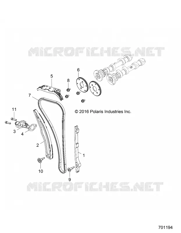 CAM CATENA AND TENSIONER