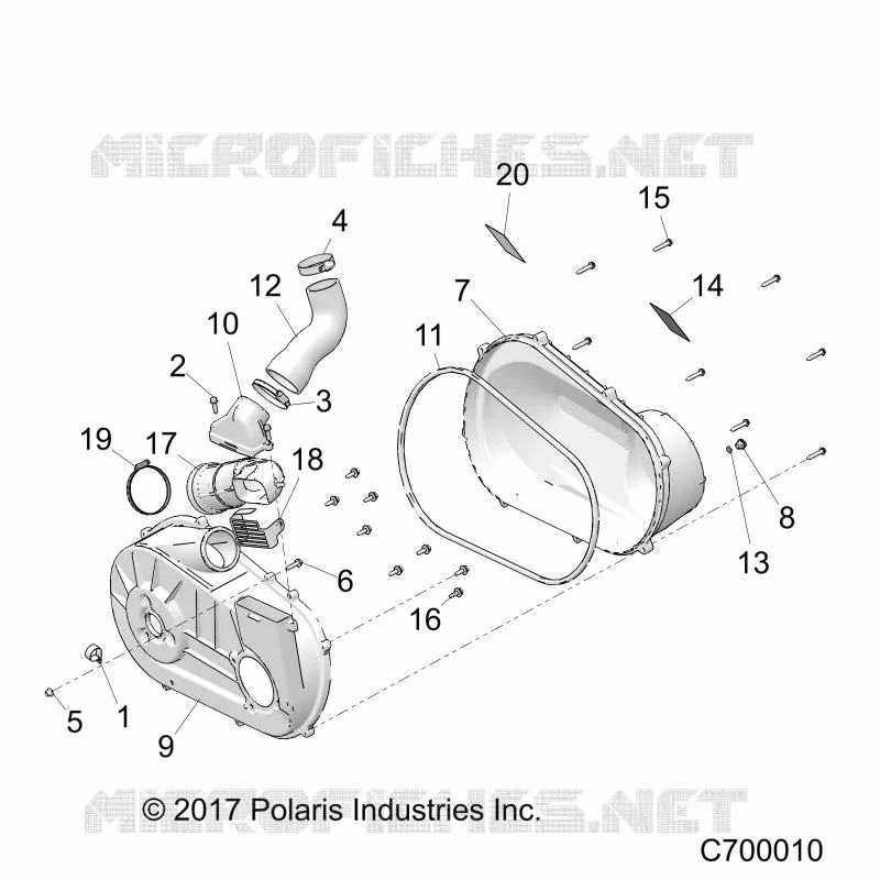 TRASMISSIONE, CLUTCH COVER AND DUCTING