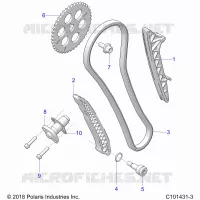 CAM CATENA AND TENSIONER