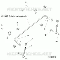 SUSPENSION, FRONT BARRA DI STABILIZZAZIONE