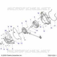 ENGINE, STATOR COVER AND FLYRUOTA