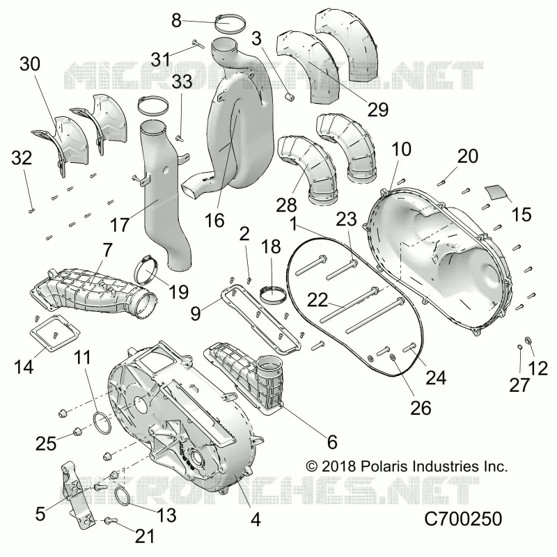 DRIVE TRAIN, COPERCHIO FRIZIONE AND DUCTING