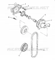 POMPA DELL'ACQUA XLT/0930767,XLT SP/0930667    XLT SKS/ 0930567 (4923012301034A)