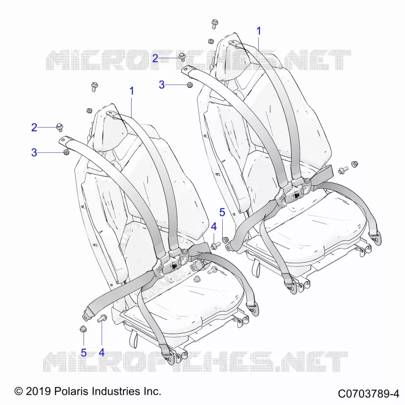 SEDE BELT MOUNTING, REAR, 6 POINT