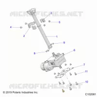 STEERING, STERZO POST ASM.