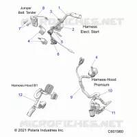 ELETTRICO, WIRE HARNESS, HOOD, ELEC. START