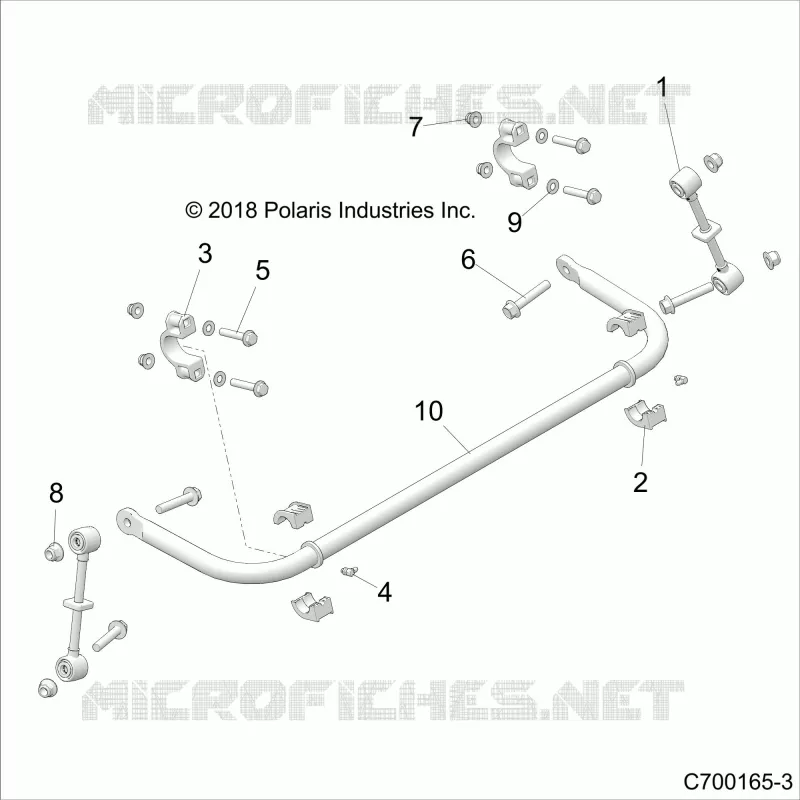 SUSPENSION, POSTERIORE STRUT STABILIZZATORE