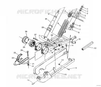 POSTERIORE SWING ARM   SHOCK 6X6 400L, SWEDISH S948740 AND  NORWEGIAN N948740 (4926812681038A)