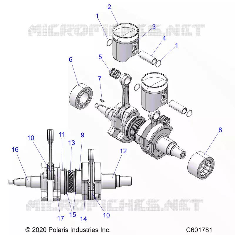 ENGINE, PISTON AND ALBERO MOTORE
