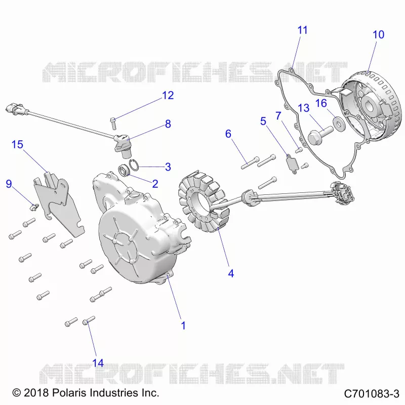 MOTORE, STATOR AND COVER