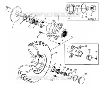 RUOTA ANTERIORE 6X6 400L W968740 and 6X6 400L Norwegian N968740 (4935963596B008)