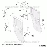 PORTE, REAR, MOUNTING