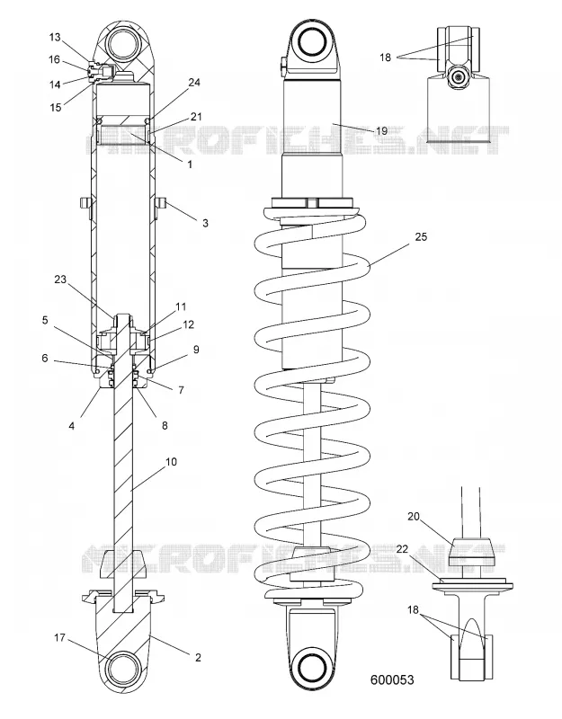 SUSPENSION, AMMORTIZZATORE POSTERIORE TRACK (COIL OVER)