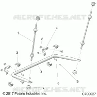 SUSPENSION, POSTERIORE STRUT STABILIZZATORE