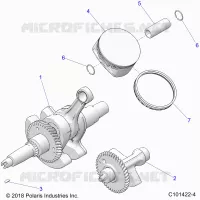ENGINE, ALBERO MOTORE, PISTON AND BALANCE SHAFT