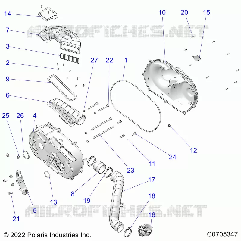 TRASMISSIONE, CLUTCH COVER AND DUCTING