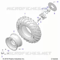 RUOTE, FRONT TIRE AND BRAKE DISC