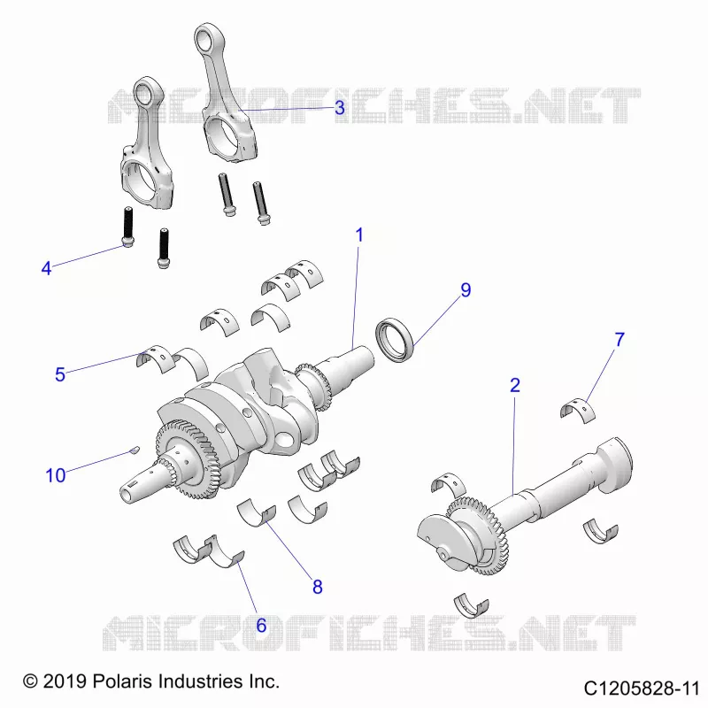 ENGINE, ALBERO MOTORE AND BEARINGS