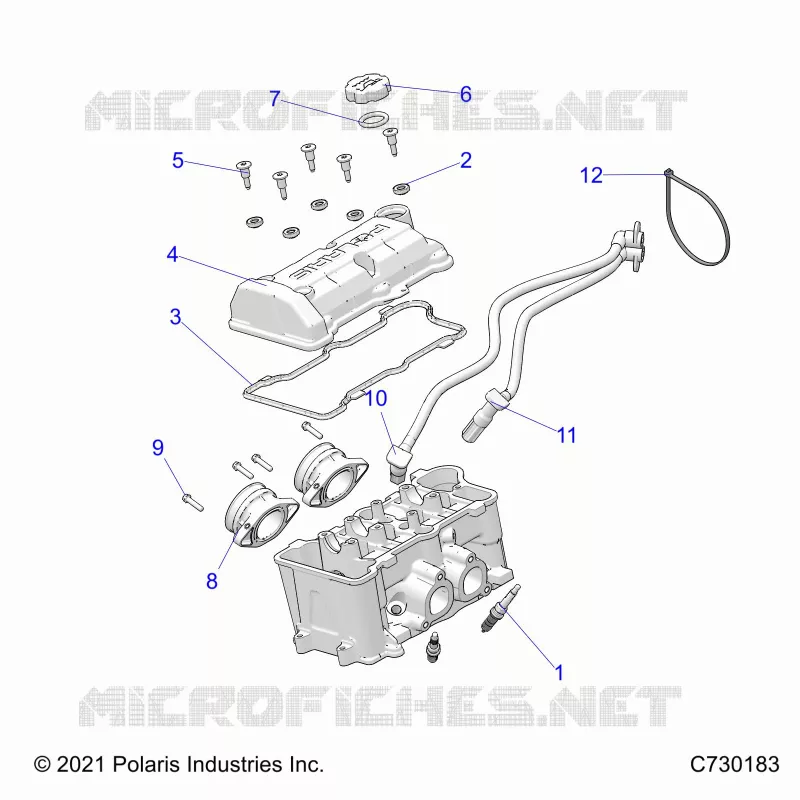ENGINE, THROTTLE BODY AND VALVOLA COPERTURA