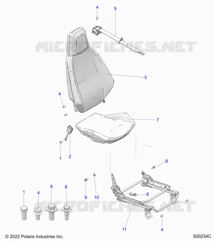 SEDE (PASSENGER) AND SEAT BELT MOUNTING