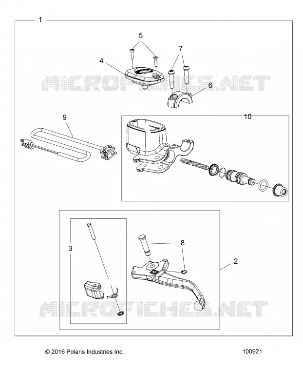 BRAKES, FRONT BRAKE LEVER AND CILINDRO PRINCIPALE