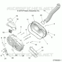DRIVE TRAIN, COPERCHIO FRIZIONE AND DUCTING
