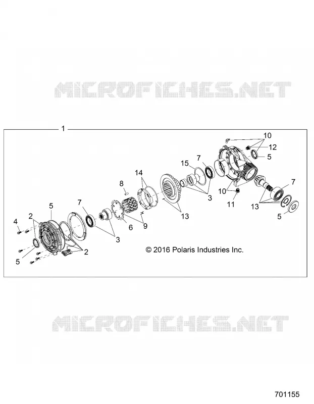 TRASMISSIONE, FRONT GEARCASE INTERNALS (TO 11/1/16)