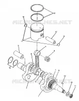 ALBERO MOTORE AND PISTONEE ASSEMBLY 250 4X6 / W928627 (4922902290040A)