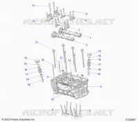 ENGINE, TESTA CILINDRO AND VALVES