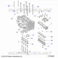 ENGINE, TESTA CILINDRO AND VALVES