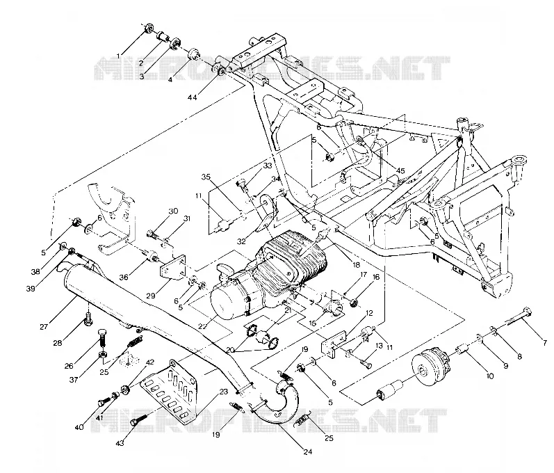 ENGINE AND SUPPORTO MARMITTA  (4913511351005A)