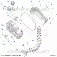 TRASMISSIONE, CLUTCH COVER AND DUCTING