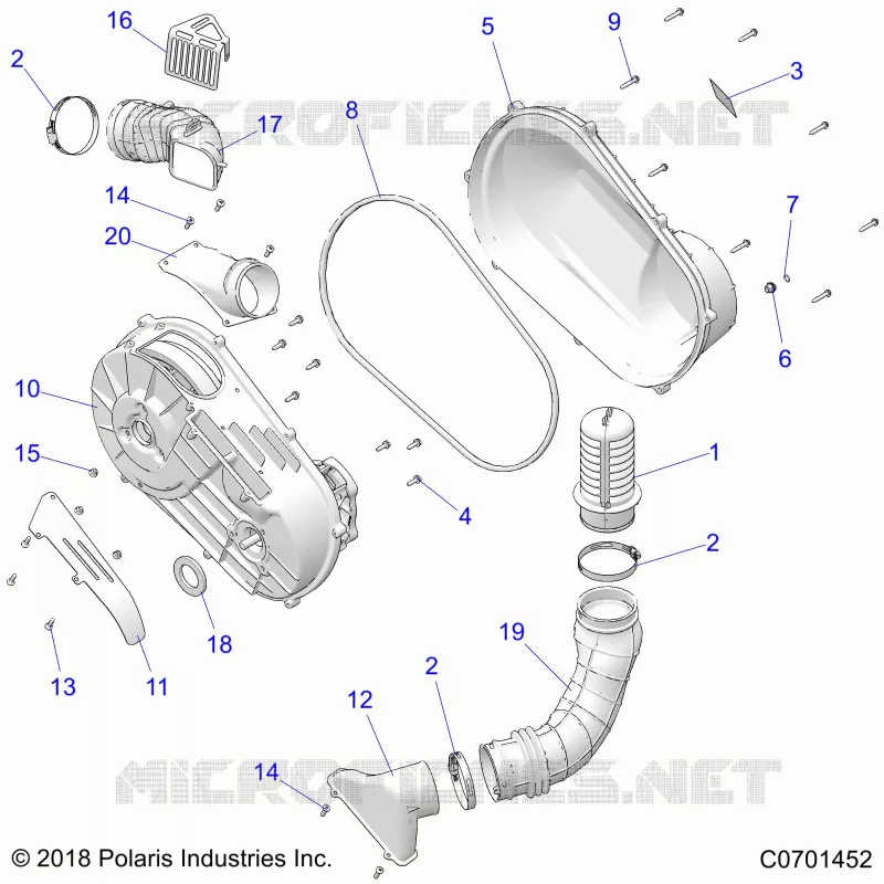 TRASMISSIONE, CLUTCH COVER AND DUCTING