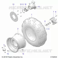 RUOTE, REAR TIRE AND BRAKE DISC