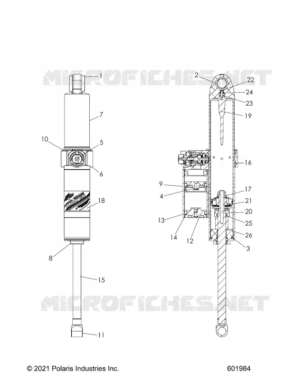 SUSPENSION, AMMORTIZZATORE POSTERIORE TRACK